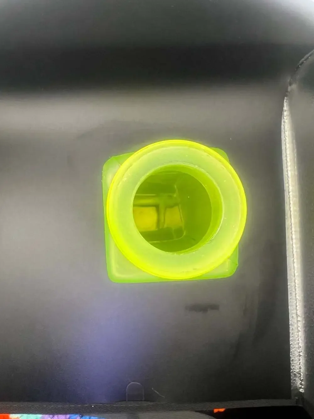 IKEA Skämt Wavy Frosted Glass Vase in Lime Green